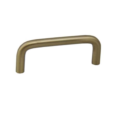 Crown 3-3/10" Wire Cabinet Pull with 3" Center to Center Satin Brass Finish CHP353SB